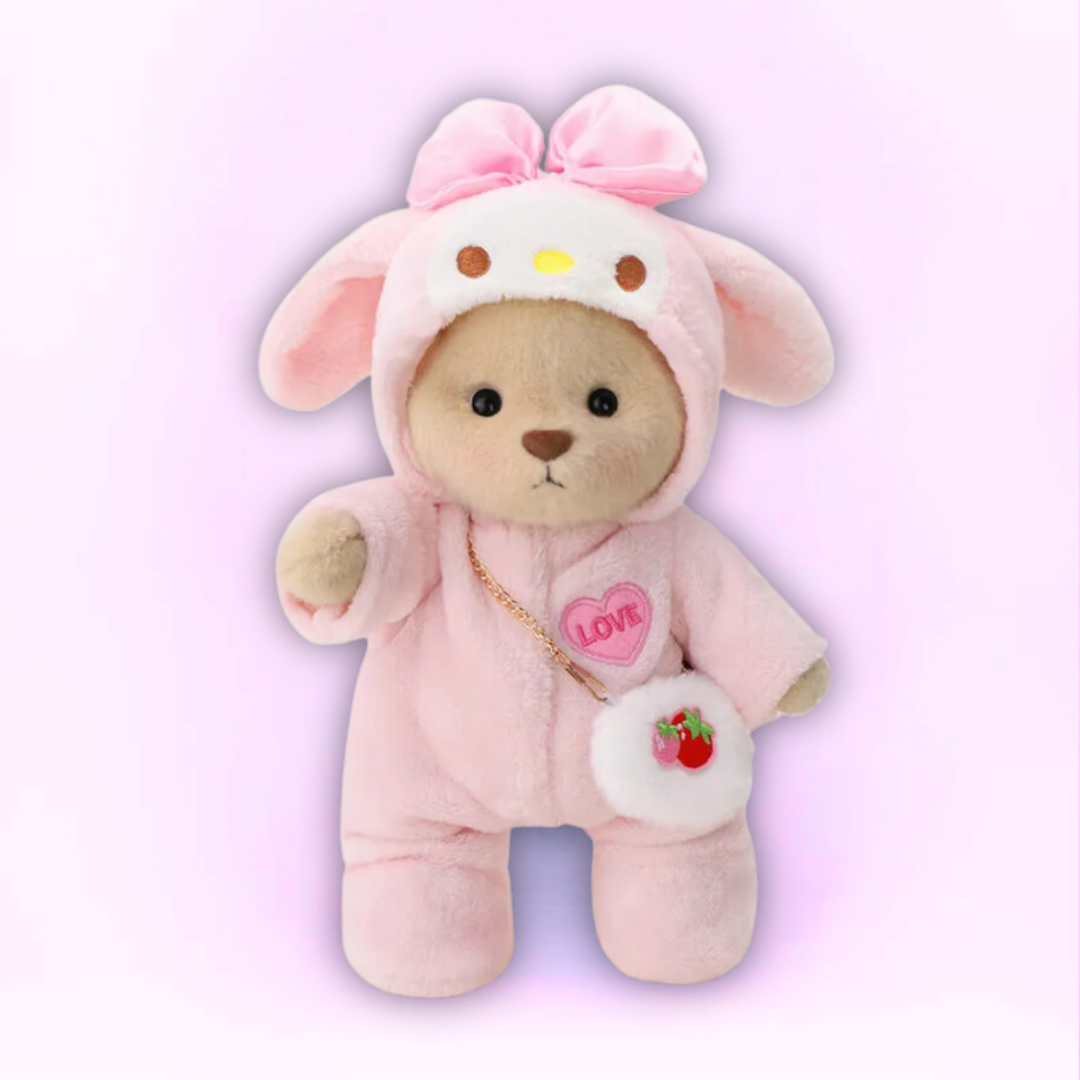 Doodoo BearBuddy™ - Fluffy bamse - Knusende legetøj med outfit