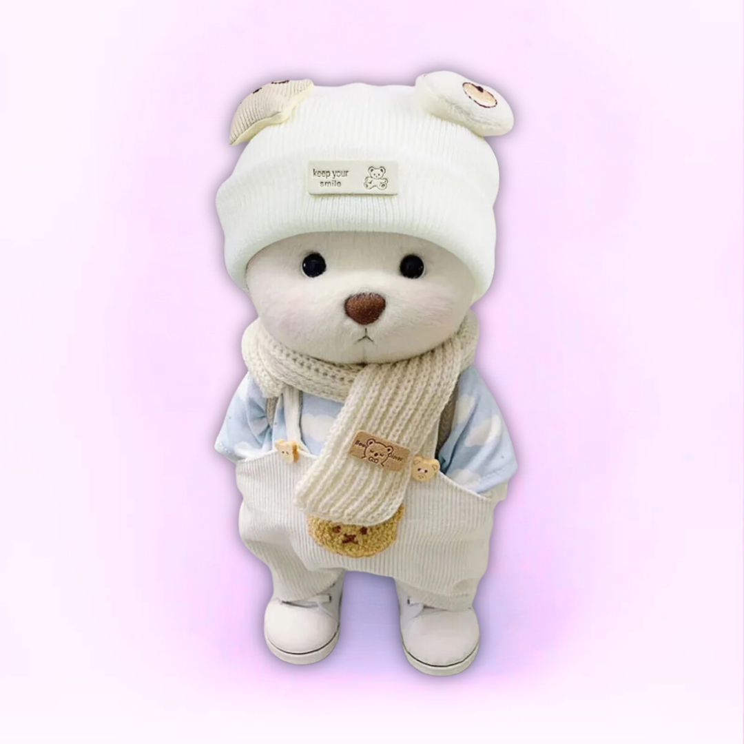 Doodoo BearBuddy™ - Fluffy bamse - Knusende legetøj med outfit