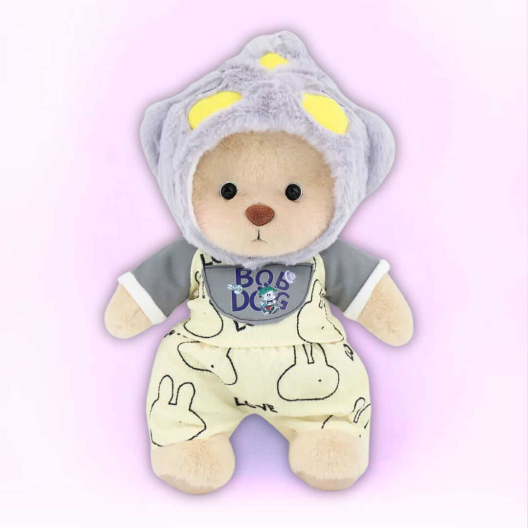 Doodoo BearBuddy™ - Fluffy bamse - Knusende legetøj med outfit