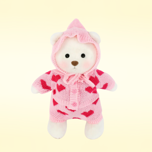 Sweatheart BearBuddy™ - Fluffy sweet teddy bear - Cuddly toy with outfit