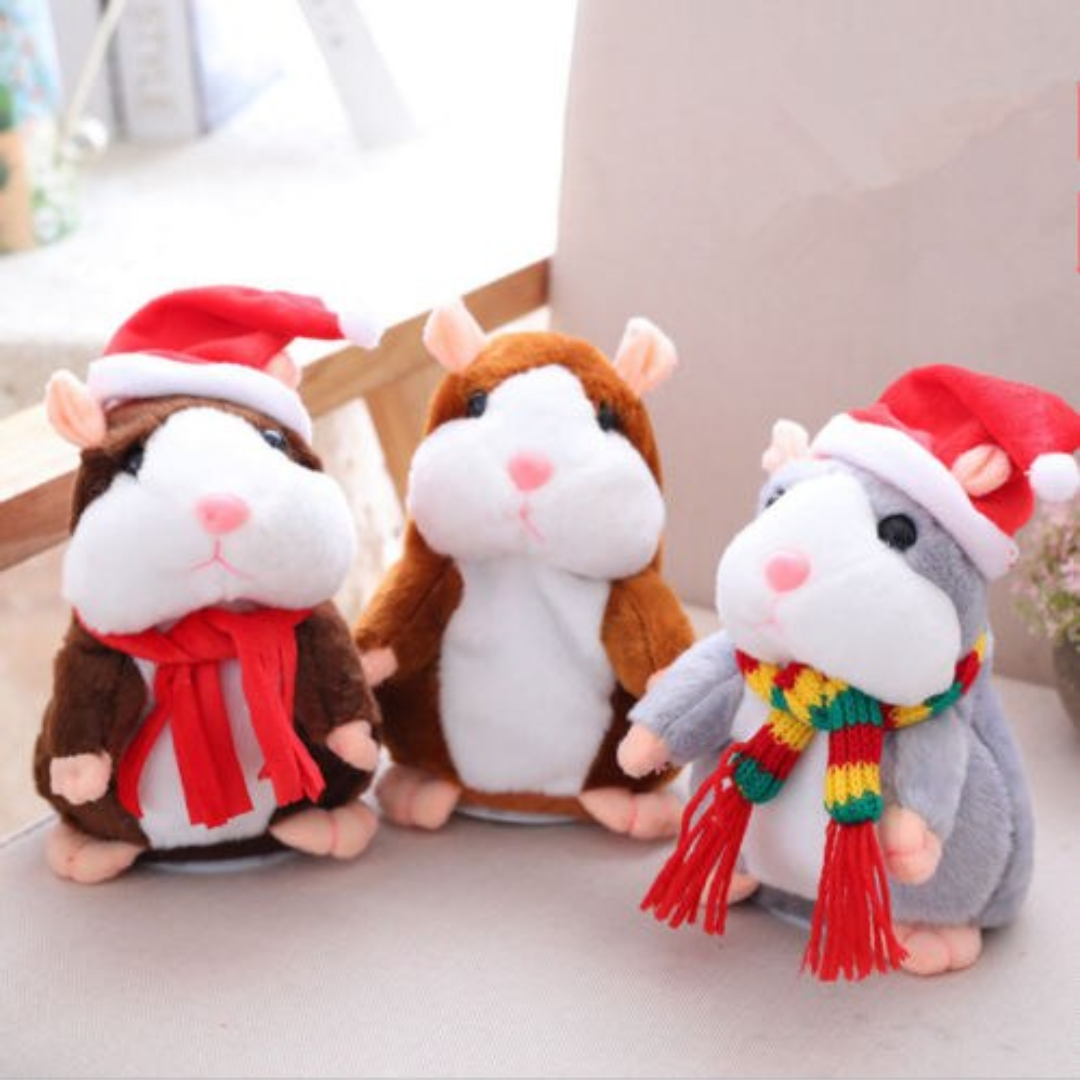 Pratende Hamster + Gratis Kerstmuts