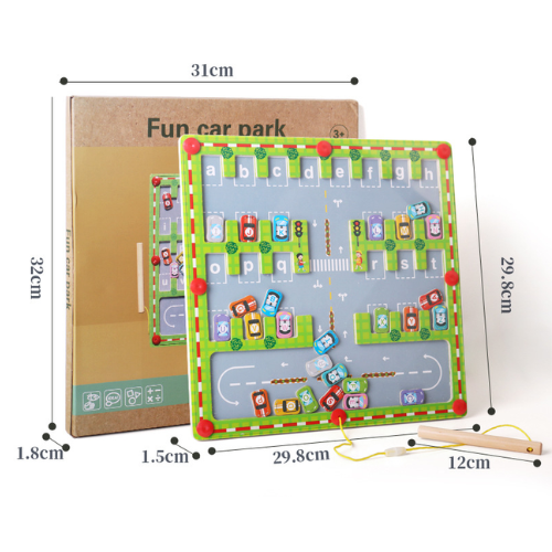 Magnetic MazeBoard™ - Montessori vehicles maze board - magnetic board game 