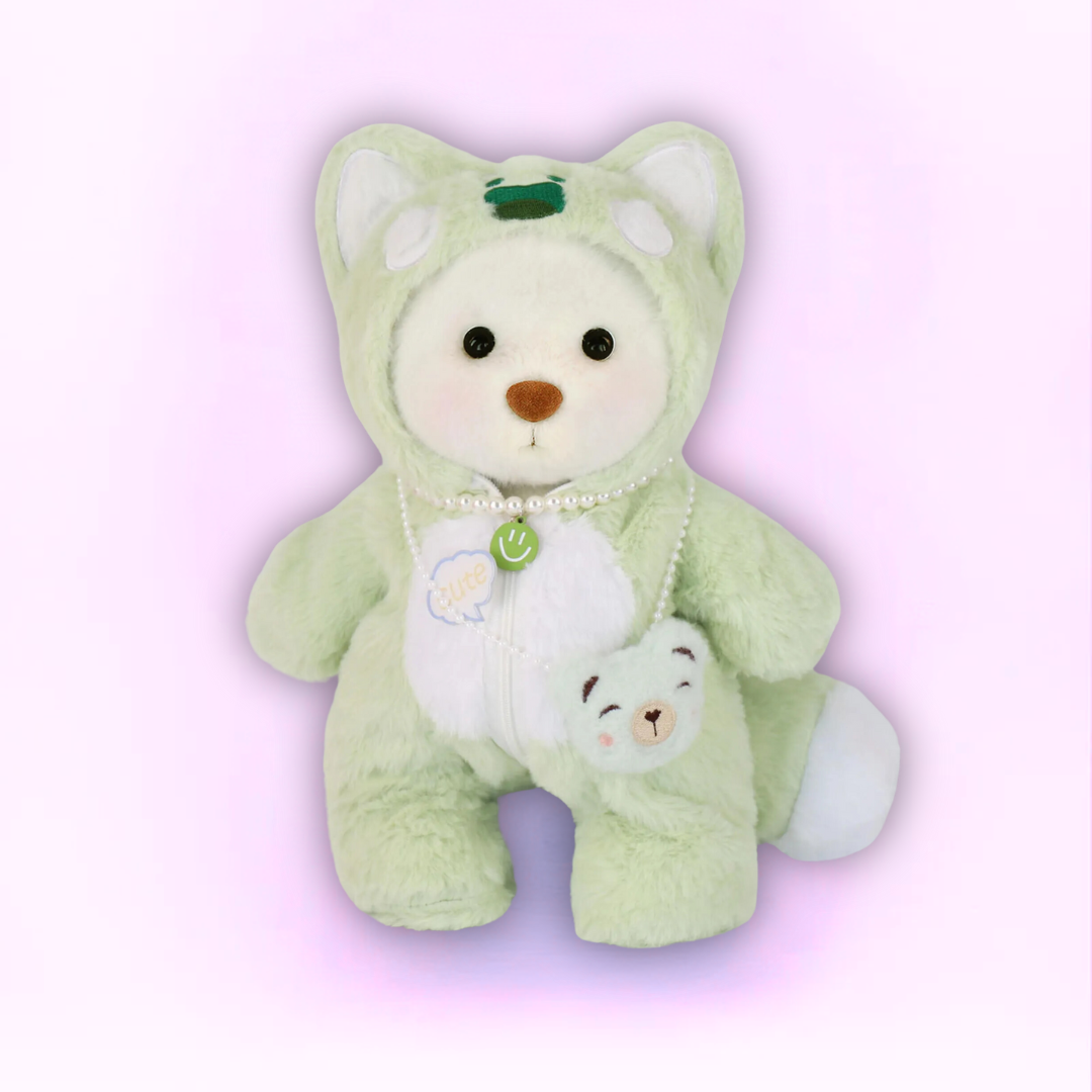 Doodoo BearBuddy™ - Fluffy teddy bear - Cuddly toy with outfit