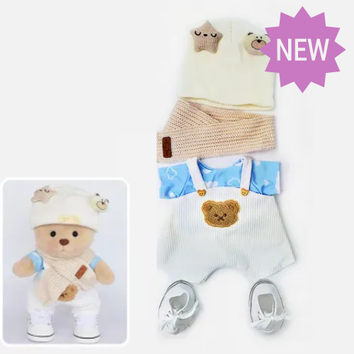 Doodoo BearBuddy™ - Fluffy teddy bear - Cuddly toy with outfit